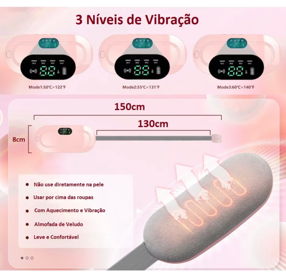 Lua - Massageador Térmico para Cólicas Menstruais