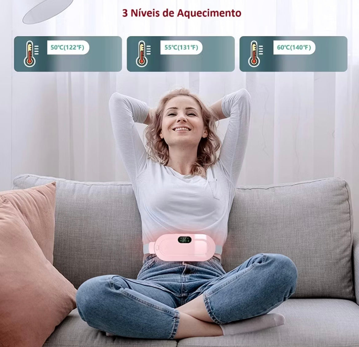Lua - Massageador Térmico para Cólicas Menstruais